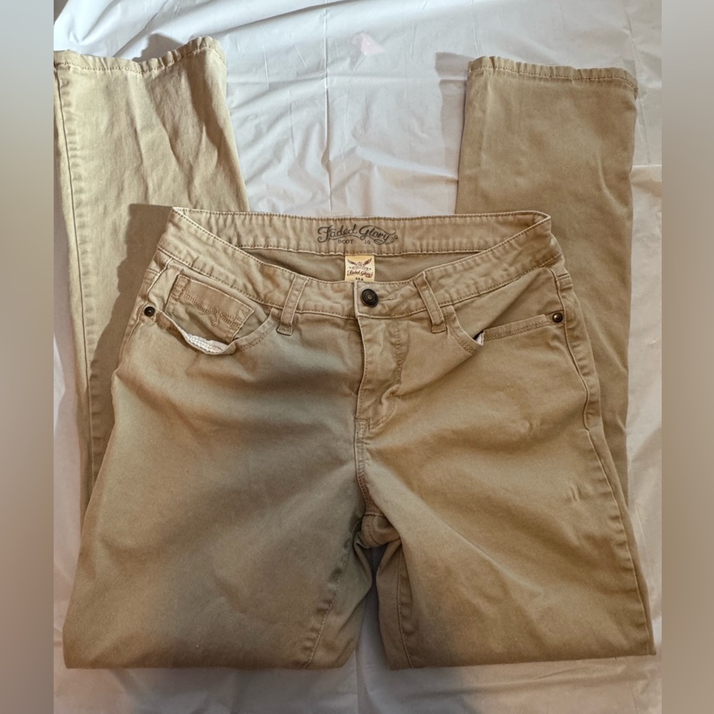 Y2K Faded Glory Lowrise Khaki Bootcut Jeans